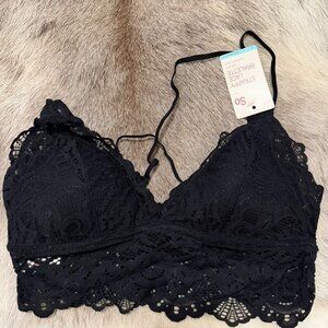 So Strappy Lace Bralette in Black Size L NWT